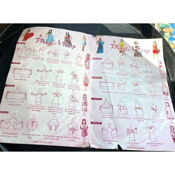 Wrap Sari Skirt Maxi Chiffon Reversible 2 Layers Boho Gypsy Colorful Womens 1 Sz - Picture 8 of 8